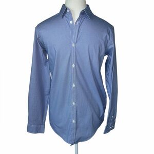 Van Heusen Flex Boys’ Blue Patterned Collared Button Down Shirt 14/16
